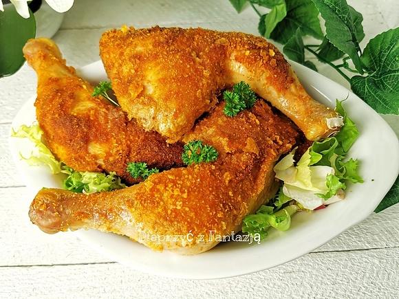 Pieczone ćwiartki kurczaka panierowane smak kfc