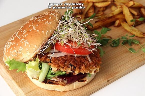 Burger drobiowy w panierce panko