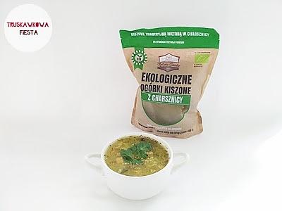 Zupa ogórkowa z piersią kurczaka i kaszą kuskus