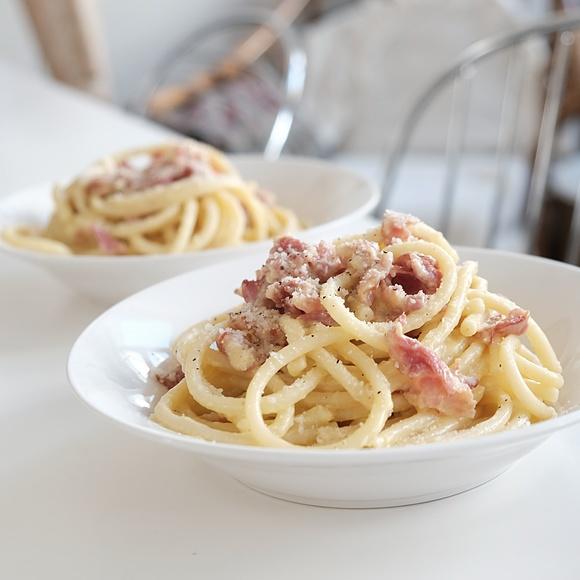 Szybkie spaghetti z boczkiem