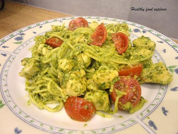 Spaghetti z pesto z rukoli