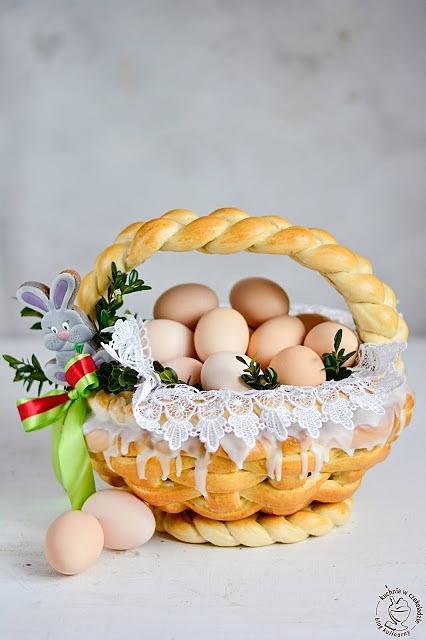 Wielkanocny koszyczek drożdżowy