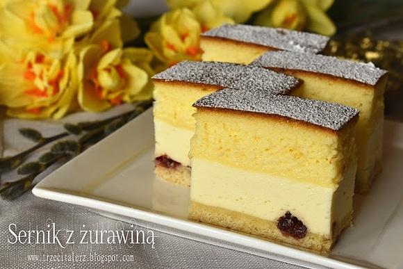 Sernik z żurawiną – kuchnia podkarpacka