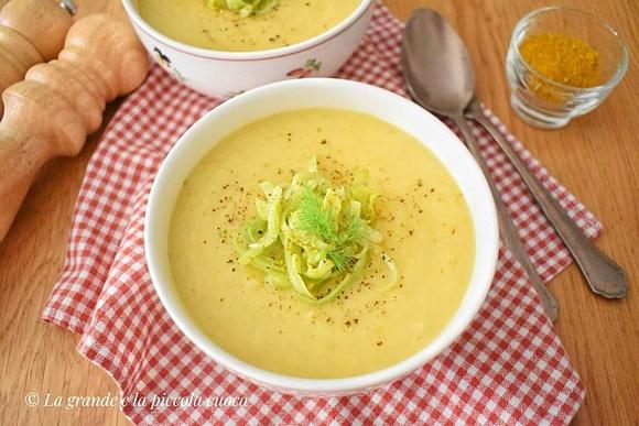Zupa krem z koprem włoskim, porami i curry