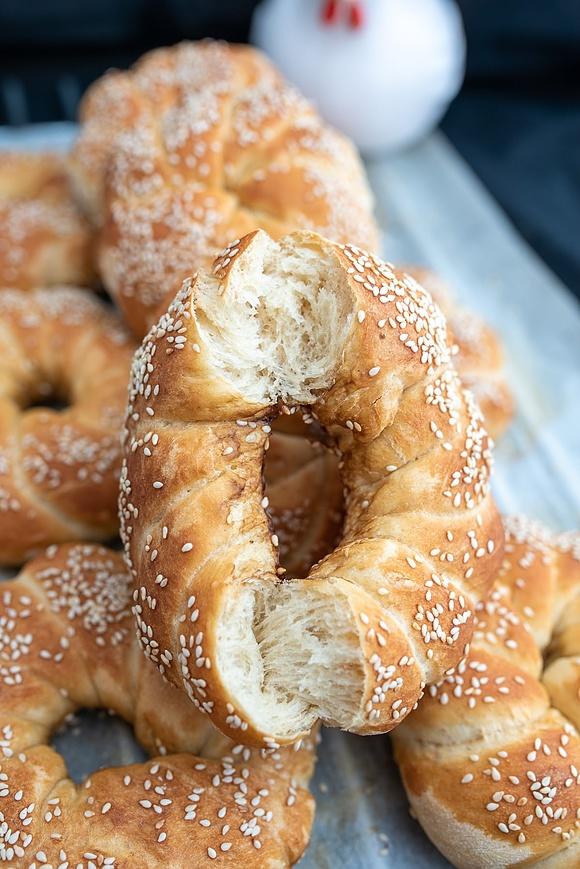 Bajgle greckie Simiti łatwy przepis na pieczywo do kolacji