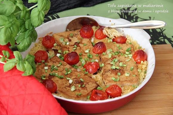 Tofu zapiekane w makaronie Risoni