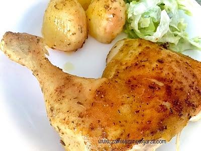Pieczone ćwiartki kurczaka z solanki