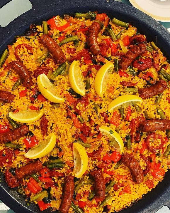 Paella z mięsem