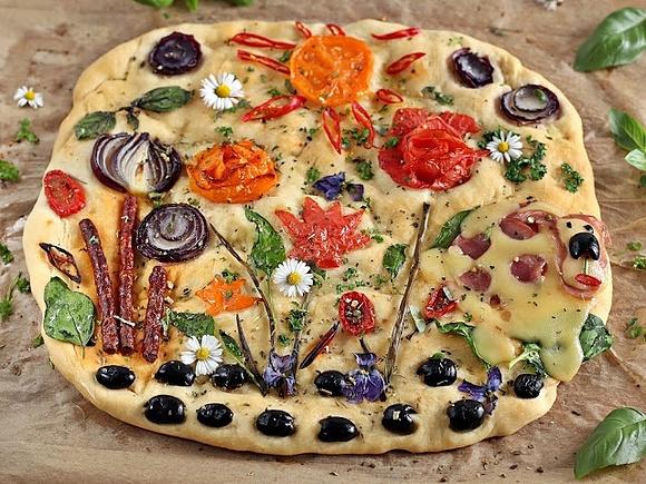 Focaccia wiosenna