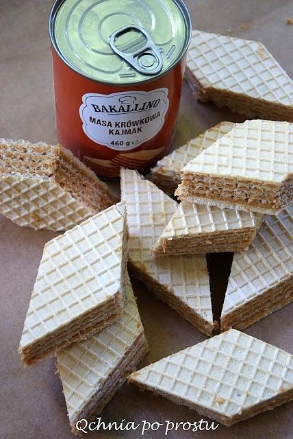 Domowe wafle o smaku toffi