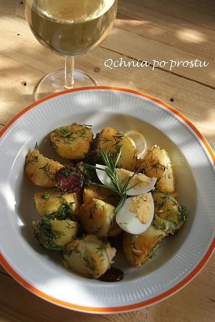 Sałatka z młodych ziemniaków i chorizo