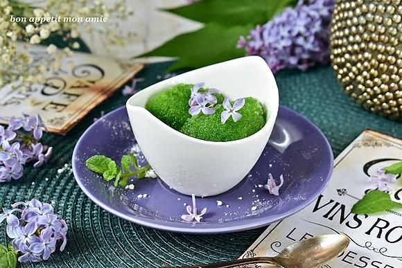 Zielony sorbet szczawiowo-cytrynowy
