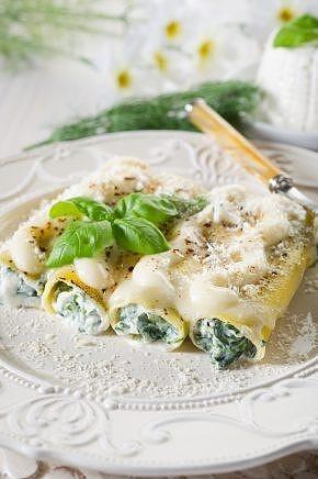 Cannelloni ze szpinakiem i ricottą