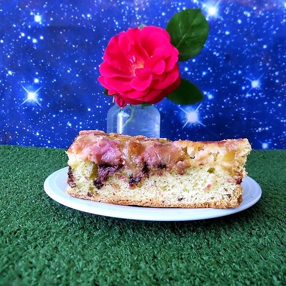 Ciasto z rabarbarem i czekoladą