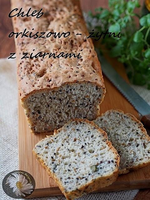 Chleb orkiszowo-żytni z ziarnami na drożdżach