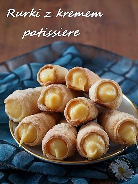 Rurki z kremem patissiere i bitą śmietaną