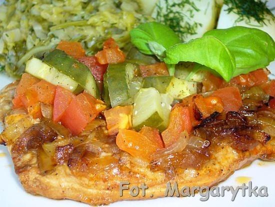 Sznycle zapiekane z warzywami
