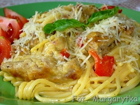 Spaghetti z polędwiczką wieprzową