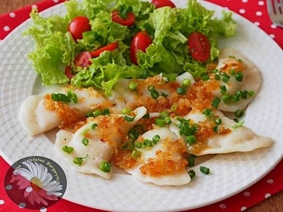 Pierogi ruskie z miętą