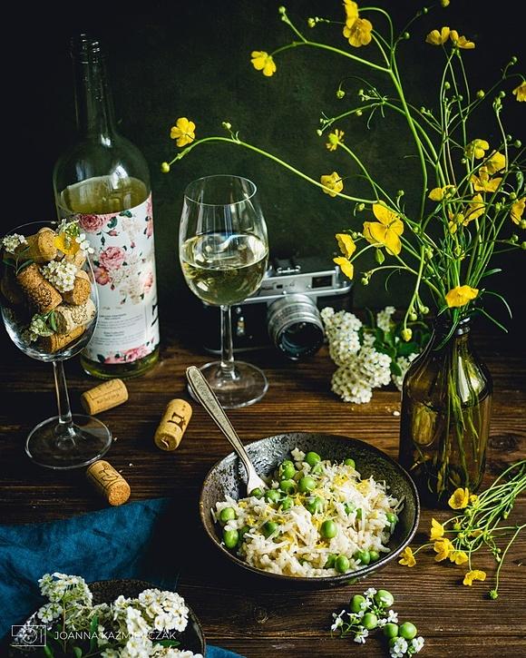 Risotto z groszkiem cukrowym