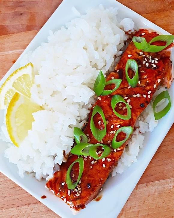 Łosoś teriyaki