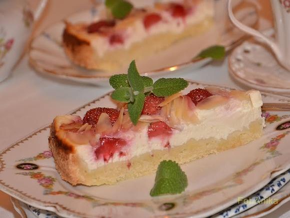Ciasto z serem i truskawkami szybkie i pyszne