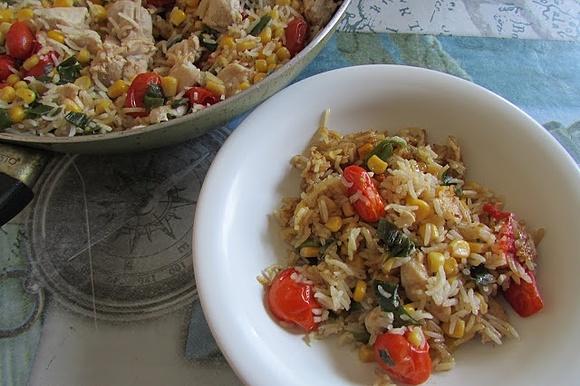 Risotto z kurczakiem i warzywami