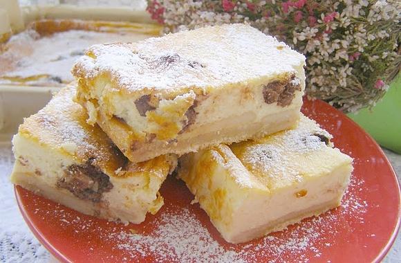 Sernik pieczony bez tłuszczu z wafelkami w czekoladzie