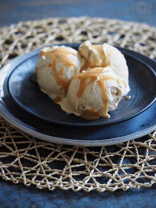 Keto lody słony karmel z allulozą, bez nabiału, paleo, low carb