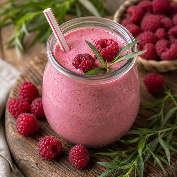 Malinowy shake ze słodką niespodzianką