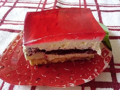 Deser kokosowy z wiśniami