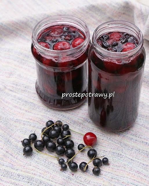 Kompot porzeczkowo wiśniowy szybka metoda