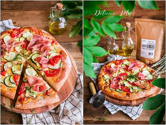 Pizza z cukinią i szynką parmeńską