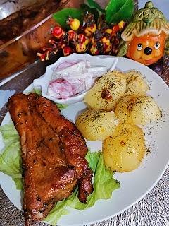 Pieczone żeberka mostki