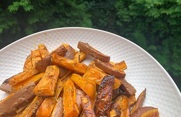 Pieczone frytki z batatów