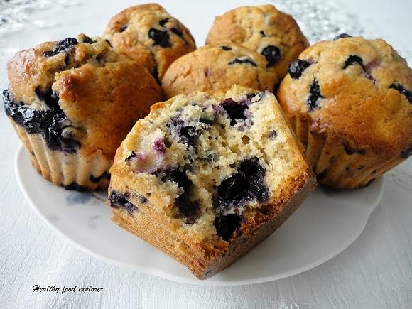 Pełnoziarniste muffinki z borówkami