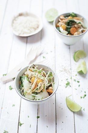 Pak Choi z ryżem i marchewką