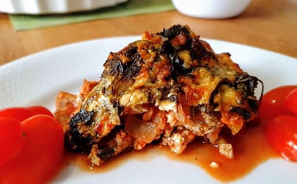 Warzywna lasagne z bakłażanem i indykiem