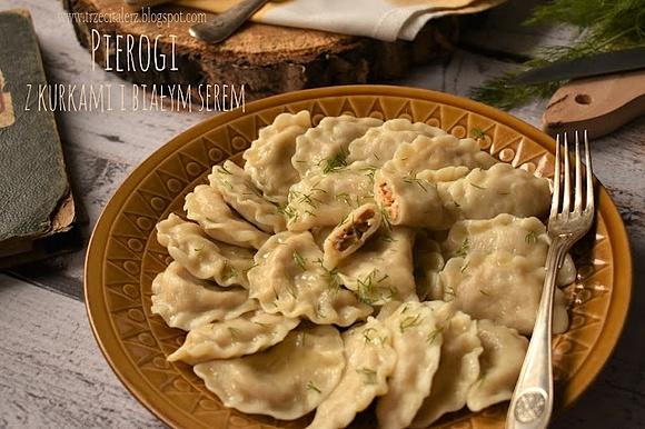 Pierogi z kurkami i białym serem