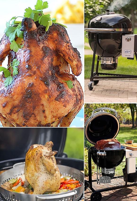 Cały kurczak na grillu