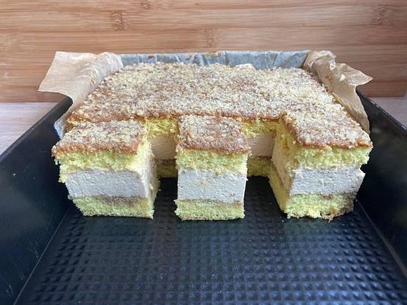 Ciasto krówka na biszkopcie, lekkie i kremowe