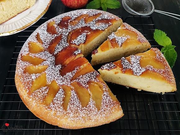 Ciasto z patelni z jabłkami