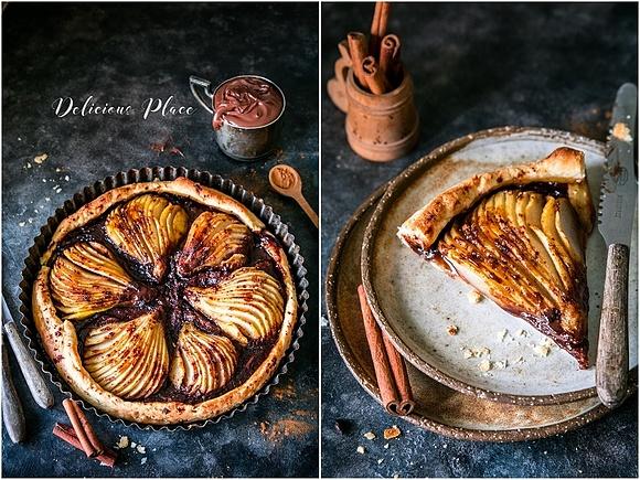 Tarta z gruszkami i nutellą