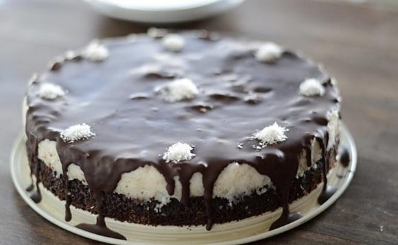 Ciasto Bounty - kokosowe z czekoladą i warstwami brownie