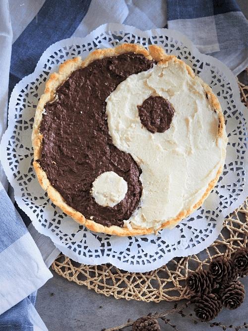 Keto tarta yin yang z cukinią i kalafiorem (paleo, low carb)