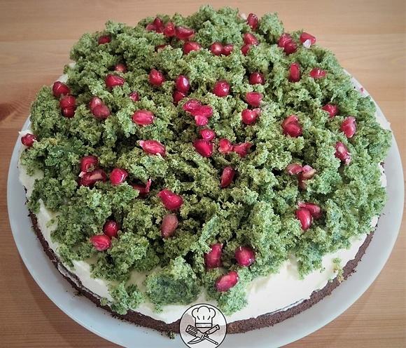 Leśny mech ciasto ze szpinakiem i mascarpone