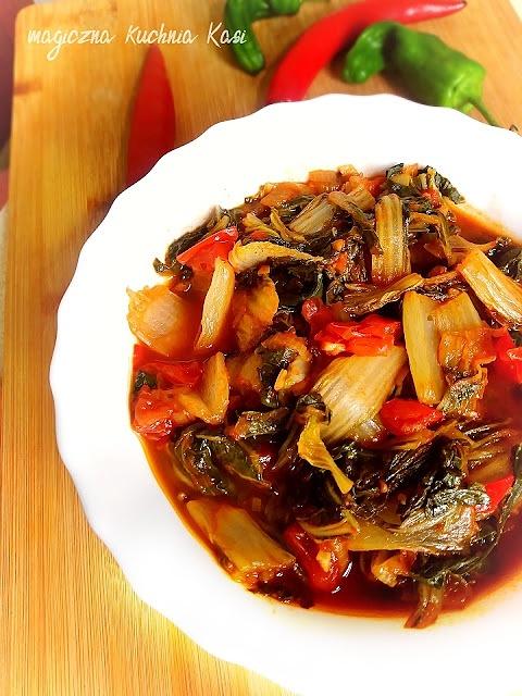Pak Choi duszone w pomidorach