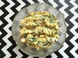 Pasta jajeczna ze szpinakiem