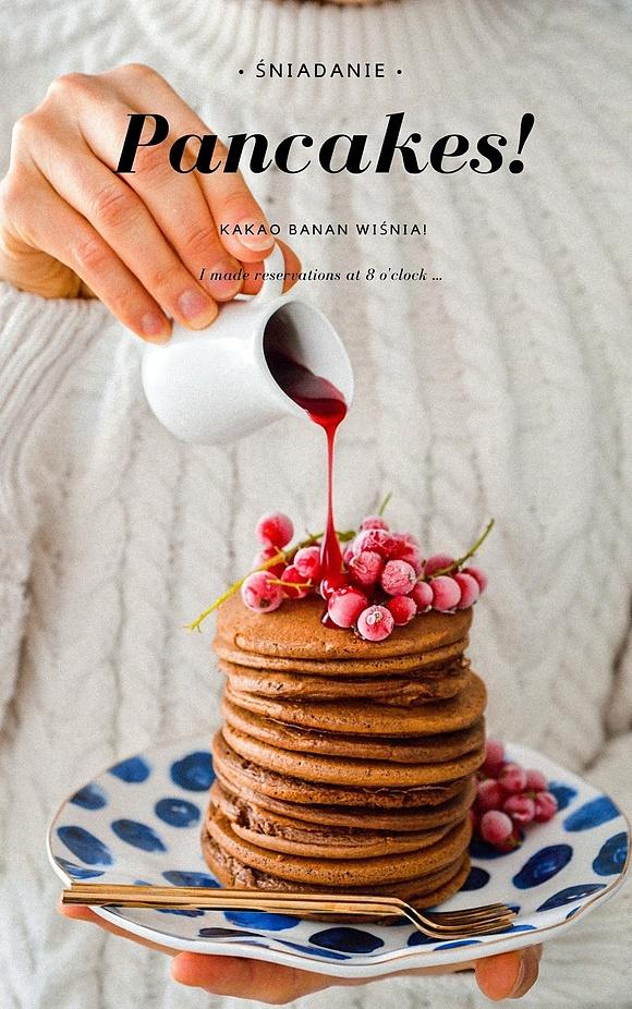 Fit pancakes z kakao i bananem