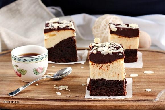Sernik cytrynowy na spodzie brownie